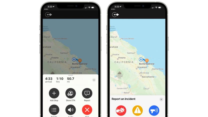 Apple Maps traffic reporting