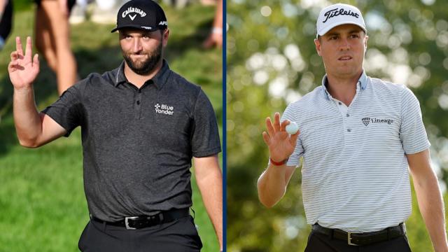 Jon Rahm and Justin Thomas share 8-under co-lead Thursday at THE NORTHERN TRUST