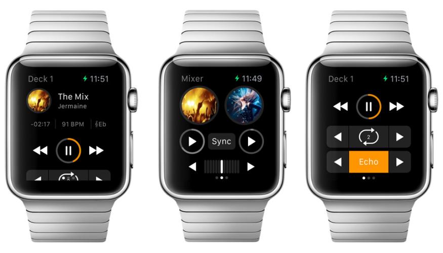 Dem Udvikle acceptabel Djay for Apple Watch puts decks on your wrist | Engadget