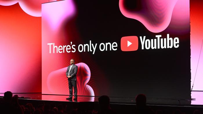 NEW YORK, NEW YORK - MAY 15: Neal Mohan, CEO, YouTube, speaks onstage during YouTube Brandcast 2024 at David Geffen Hall on May 15, 2024 in New York City. (Photo by Noam Galai/Getty Images for YouTube)