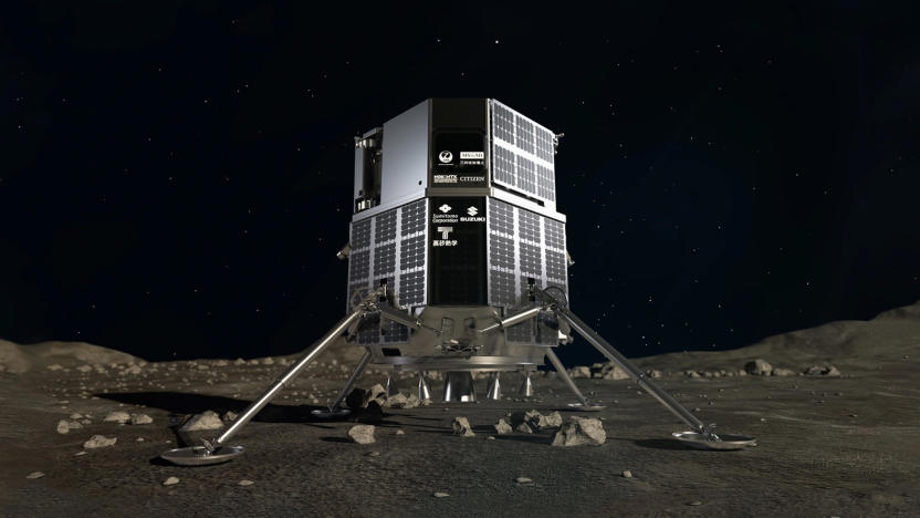 ispace Hakuto-R Moon landing render