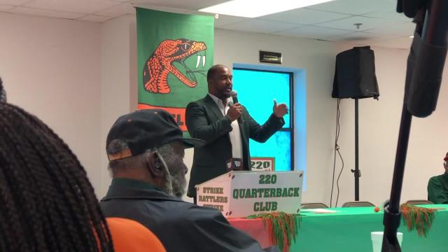 WATCH: Willie Simmons discusses recruiting, introduces newest Rattlers at 220 QB Club