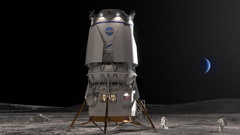 Render of Blue Origin's Blue Moon lander