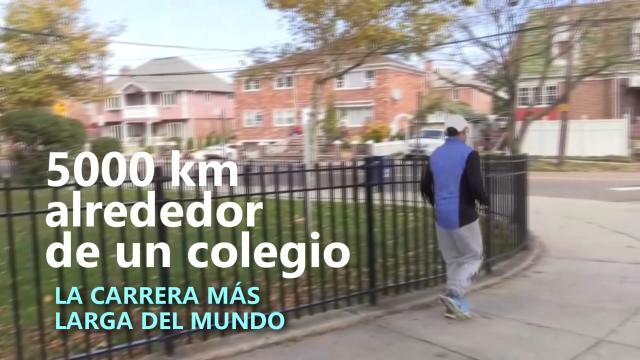 La carrera más larga del mundo, 5000 km alrededor de un colegio de Nueva  York