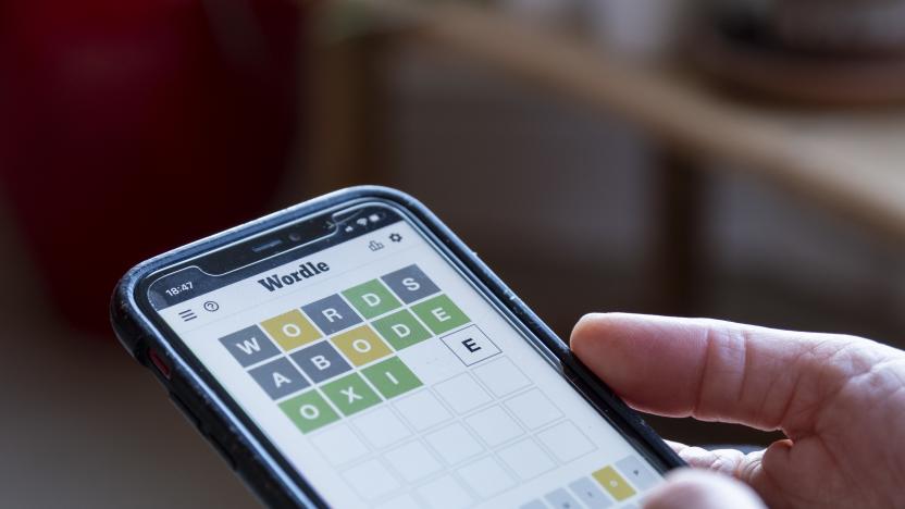 Woman plays Wordle on her smartphone from the living room of her home awaits the result from just three guesses on 21st April 2022 in Birmingham, United Kingdom. Wordle is a web-based word game played by millions of users / players worldwide often on their mobile devices. The game was created and developed by software engineer Josh Wardle, and owned by The New York Times Company since 2022. (photo by Mike Kemp/In Pictures via Getty Images)