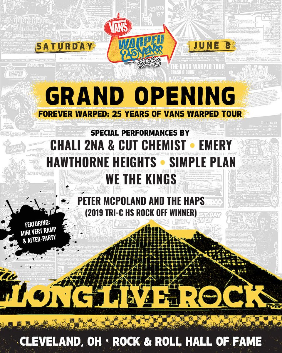 Warped Tour 25th Anniversary Lineups Blink 182 The Offspring 311