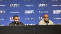Damian Lillard and Khris Middleton speak after Game 2 loss to Pacers