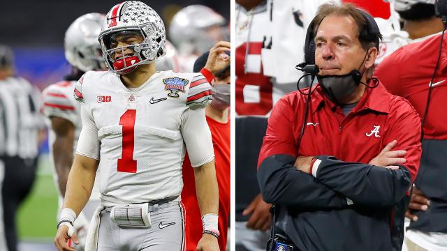 Nick Saban’s daughter calls out Ohio State ahead of Championship Game | Yahoo Sports College Podcast