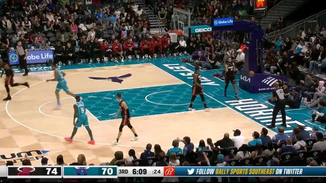 P.J. Washington with a dunk vs the Miami Heat