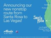 Alaska Airlines deepens commitment to Bay Area with new nonstop service between Santa Rosa/Sonoma County and Las Vegas