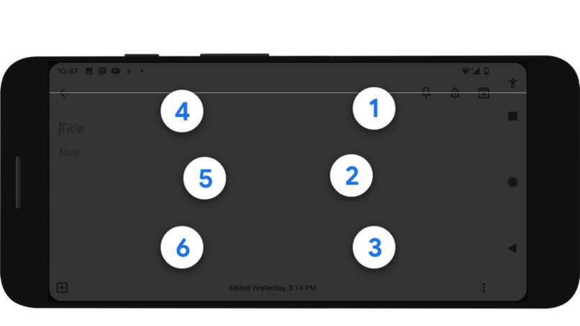 Google Talkback braille keyboard