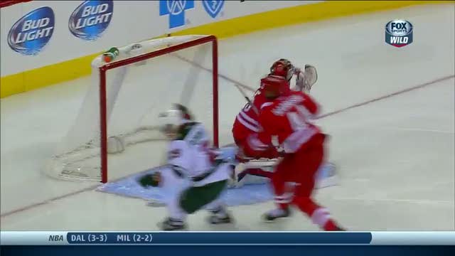 Ryan Suter feeds Pominville for the goal