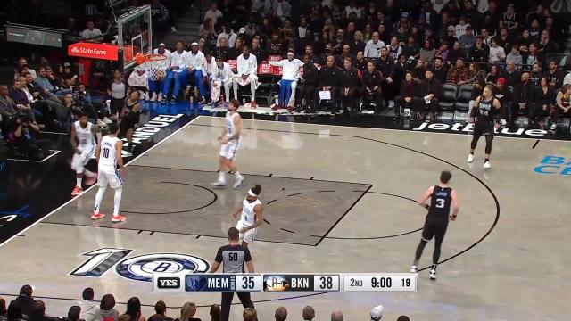 Jake LaRavia with an assist vs the Brooklyn Nets