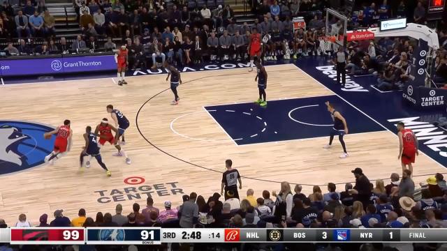 Fred VanVleet with a 2-pointer vs the Minnesota Timberwolves