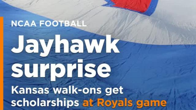 Kansas players find out they get scholarships at Royals game (Video)