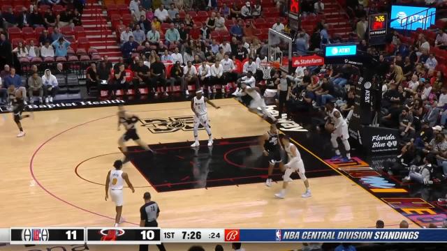 Ivica Zubac with a dunk vs the Miami Heat