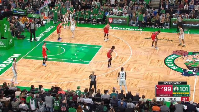 Al Horford with a 3-pointer vs the Chicago Bulls