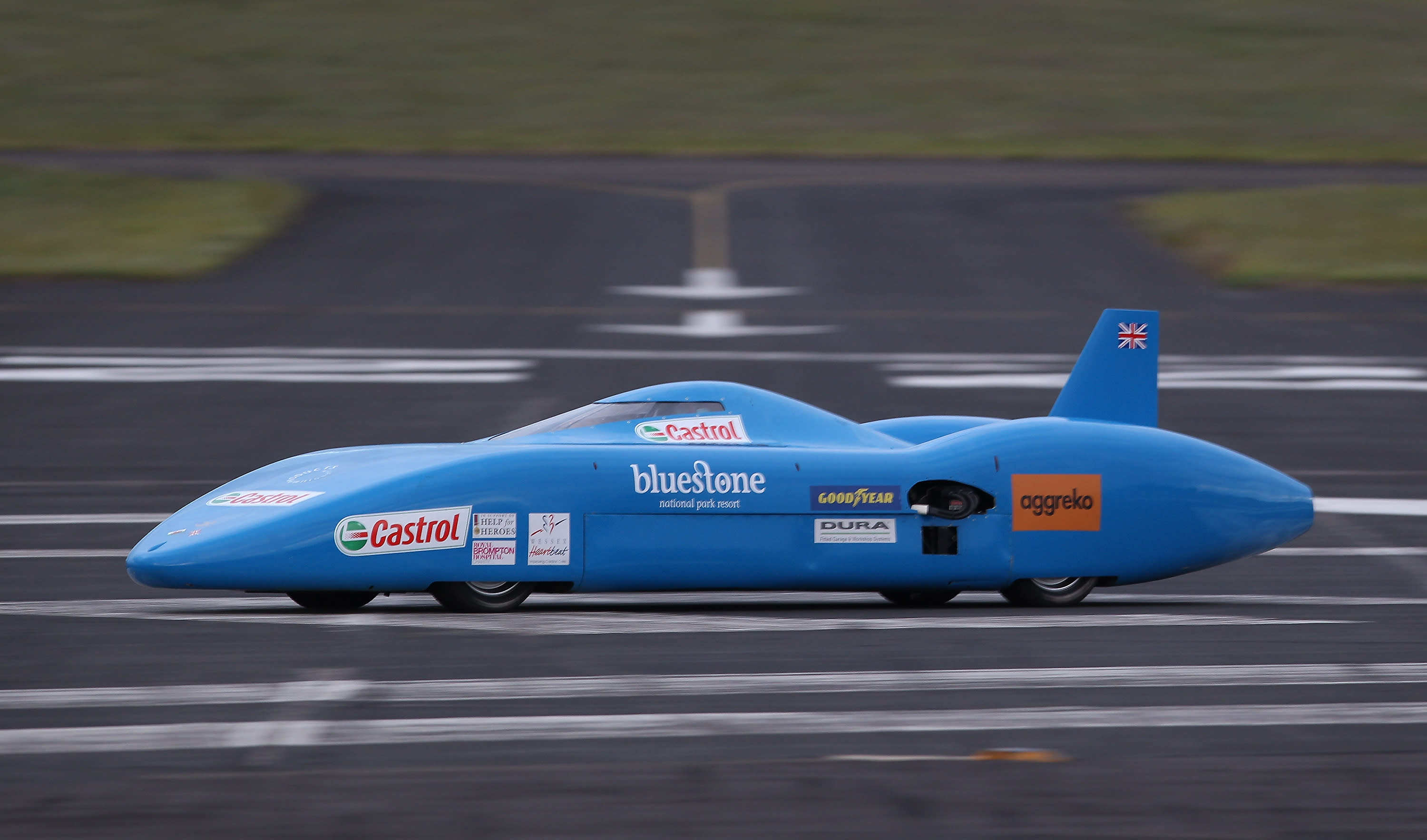 Electric car landspeed record test