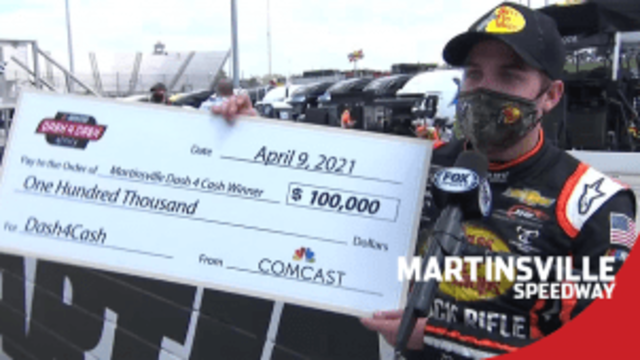 Gragson bags $100K with Dash 4 Cash win at Martinsville