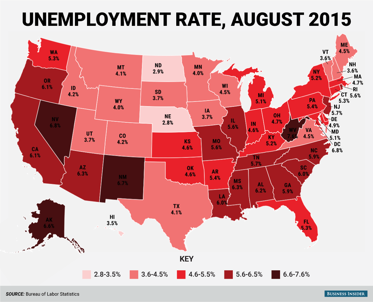 There is light in us. New Mexico economy. USA 7.5. Level of unemployment. Statistics in it in USA.