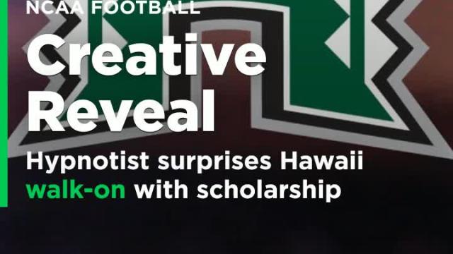 Hypnotist surprises Hawaii walk-on Max Broman with scholarship (Video)
