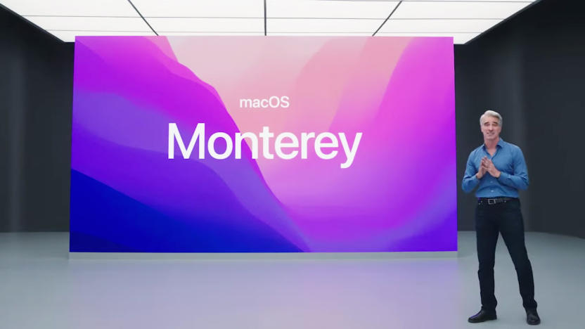 Apple's macOS Monterey presentation.