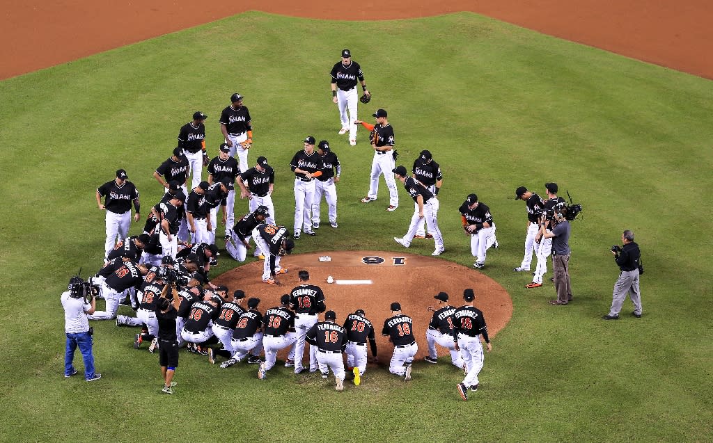 Baseball: Emotion, tears as Marlins pay tribute to Fernandez