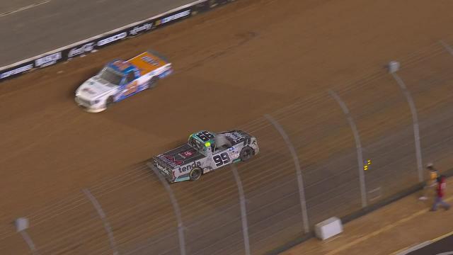 Ben Rhodes wins, spins through the dirt at Bristol