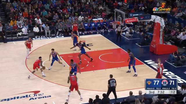 Deni Avdija with a dunk vs the New York Knicks