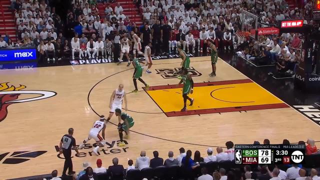 Jimmy Butler with a 2-pointer vs the Boston Celtics