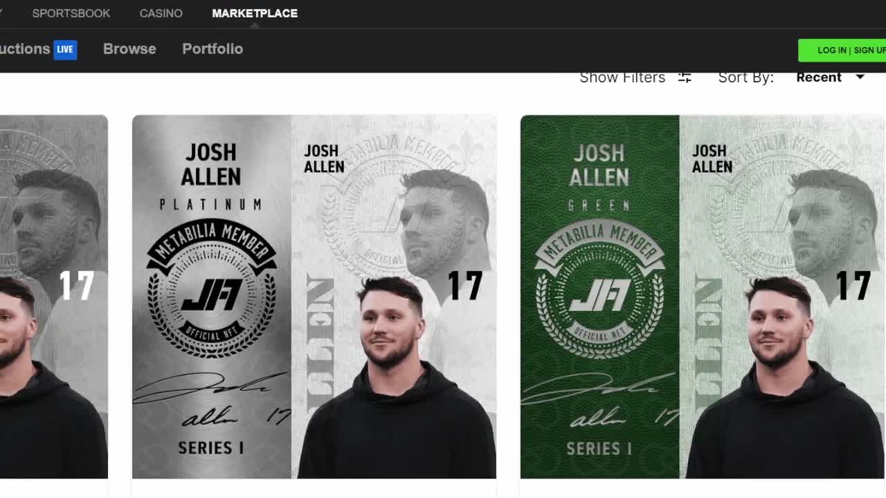 Josh Allen Metabilia Collection - DraftKings Marketplace