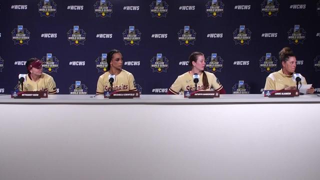 Watch: FSU softball press conference following WCWS semifinals win vs. Tennessee