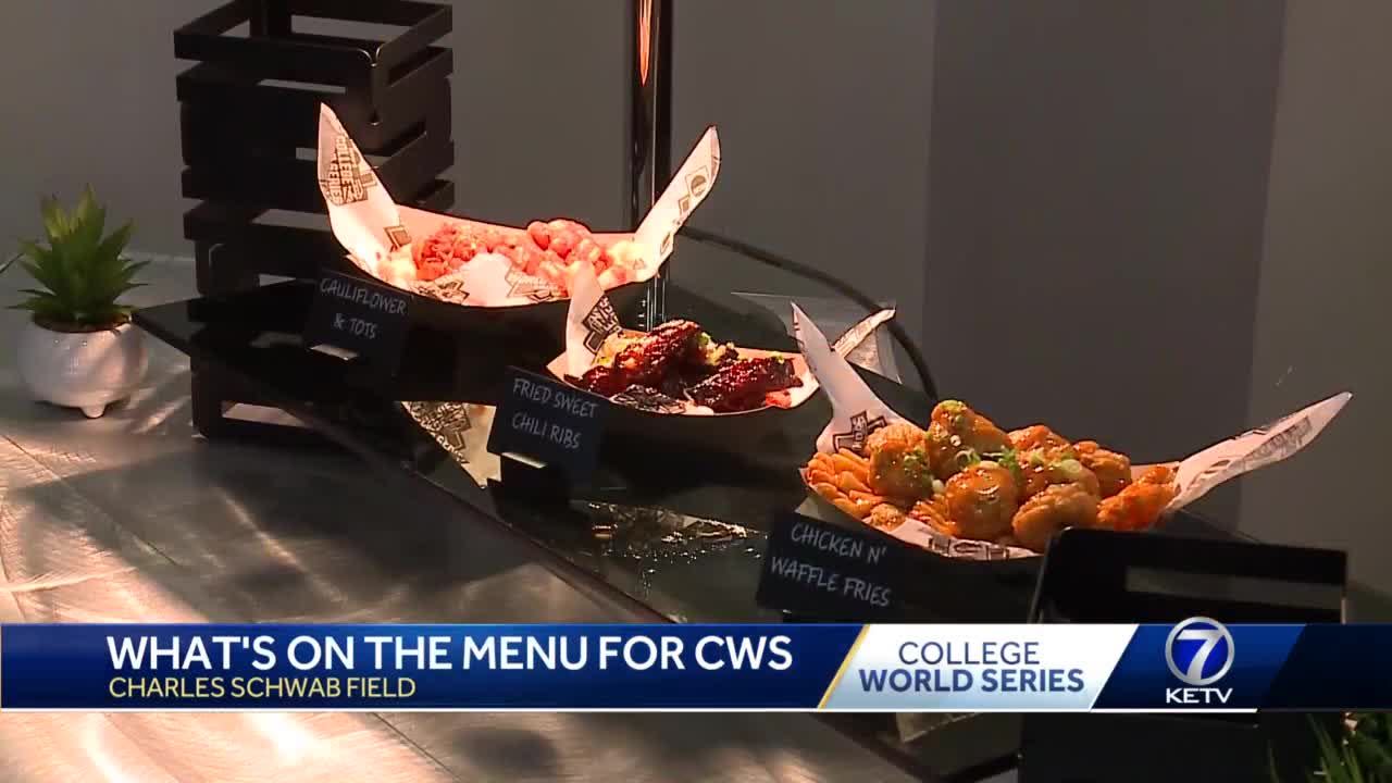 Omaha College World Series menu for Charles Schwab Field