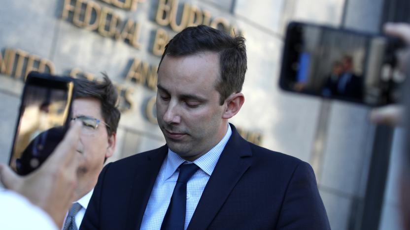 SAN FRANCISCO, CALIFORNIA - SEPTEMBER 24: Former Google and Uber engineer Anthony Levandowski gives a statement to reporters after a court appearance at the Phillip Burton Federal Building and U.S. Courthouse on September 24, 2019 in San Francisco, California. Levandowski appeared in court after he was indicted on 33 criminal counts related to the alleged theft from his former employer Google of autonomous drive technology secrets. (Photo by Justin Sullivan/Getty Images)