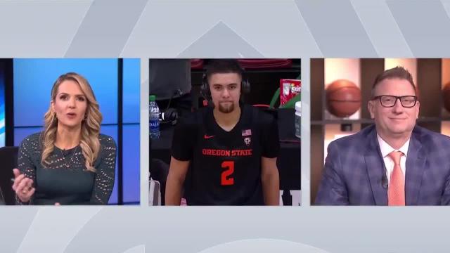 Oregon State's Jarod Lucas catches up with the Pac-12 Network after his career game