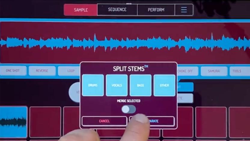 Koala Sampler AI stem isolation