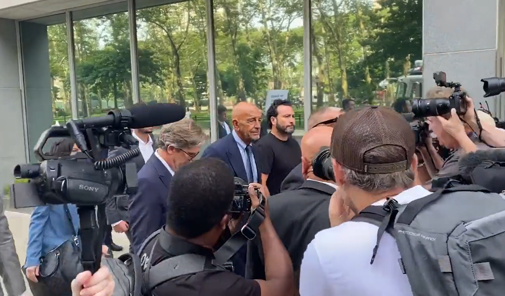 'It's our democracy, not yours': Trump associate Thomas Barrack heckled as he pleads not guilty