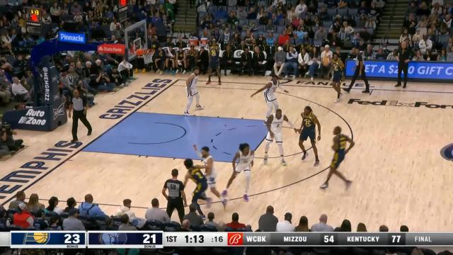 Oshae Brissett with a dunk vs the Memphis Grizzlies