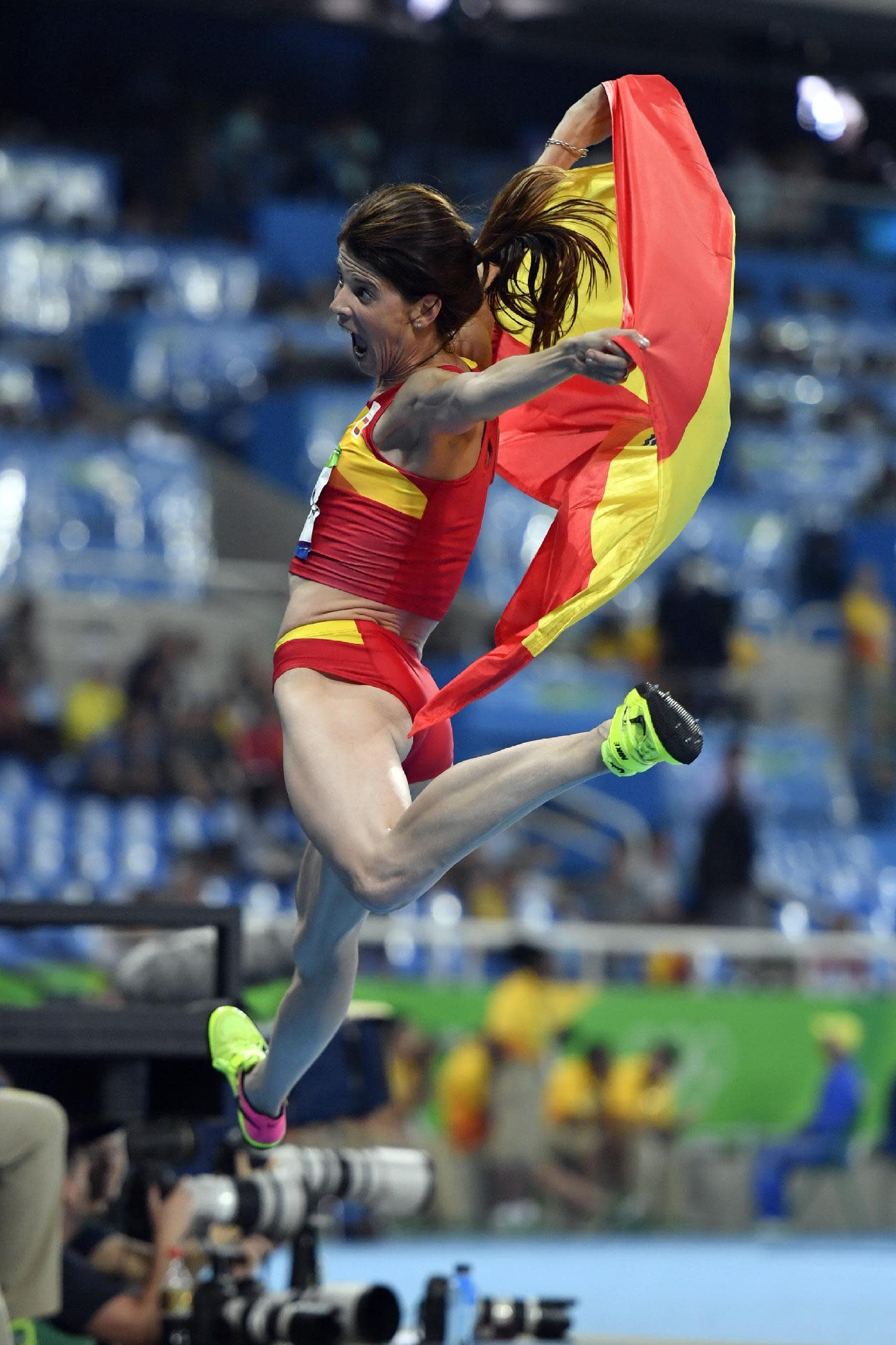 Athletics - Spanish veteran Beitia wins Olympic high jump