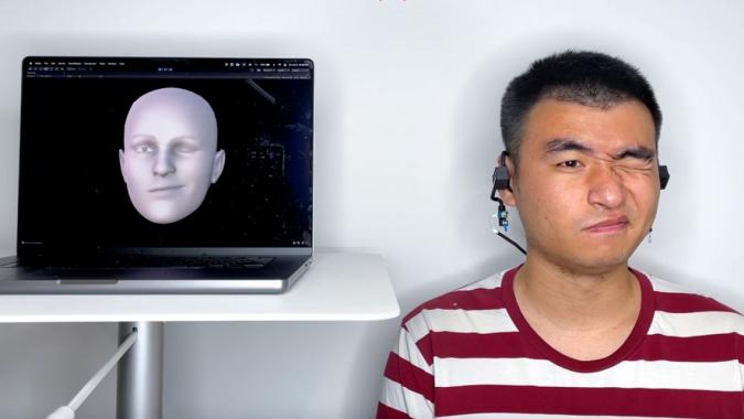 Researchers made a sonar-equipped earphone that may seize facial expressions