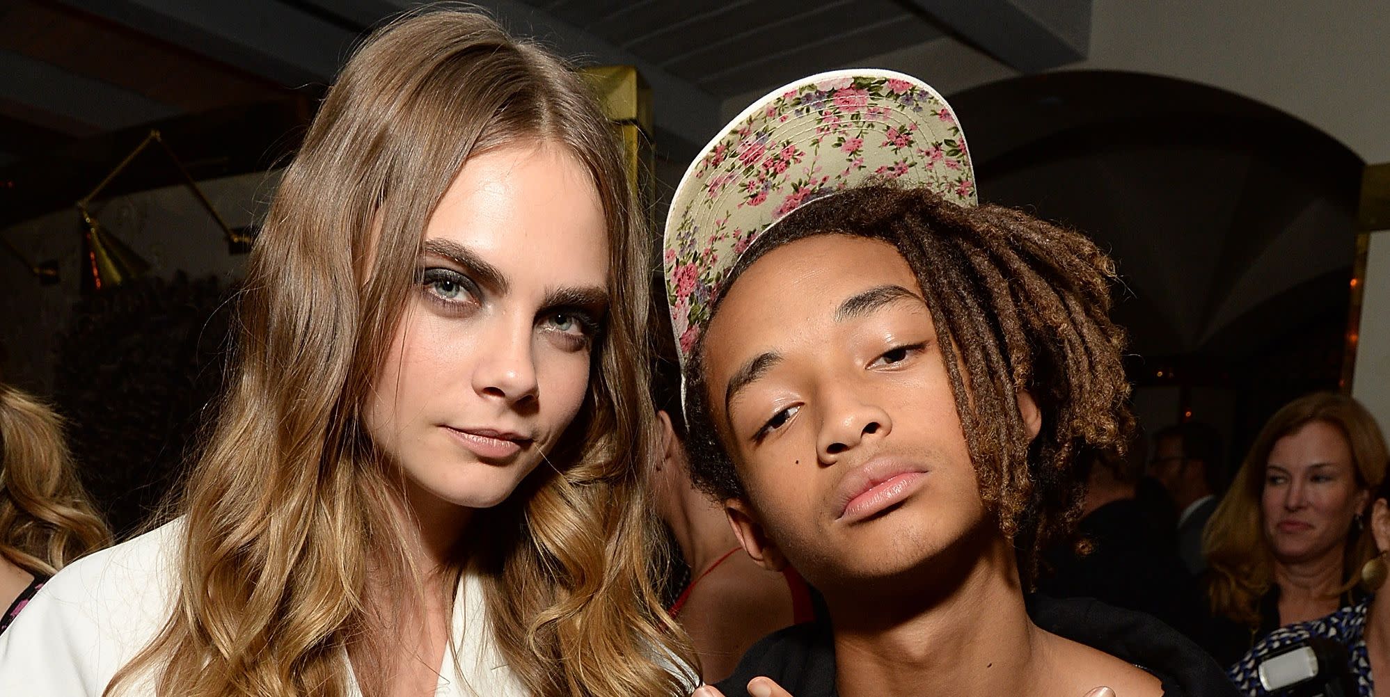 Cara Delevingne and Jaden Smith share a romantic moment and kiss on Valentine’s Day