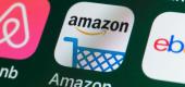 Amazon mobile app logo. (Getty Images) 