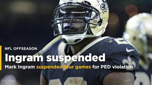 Saints RB Mark Ingram suspended for four games for PED violation