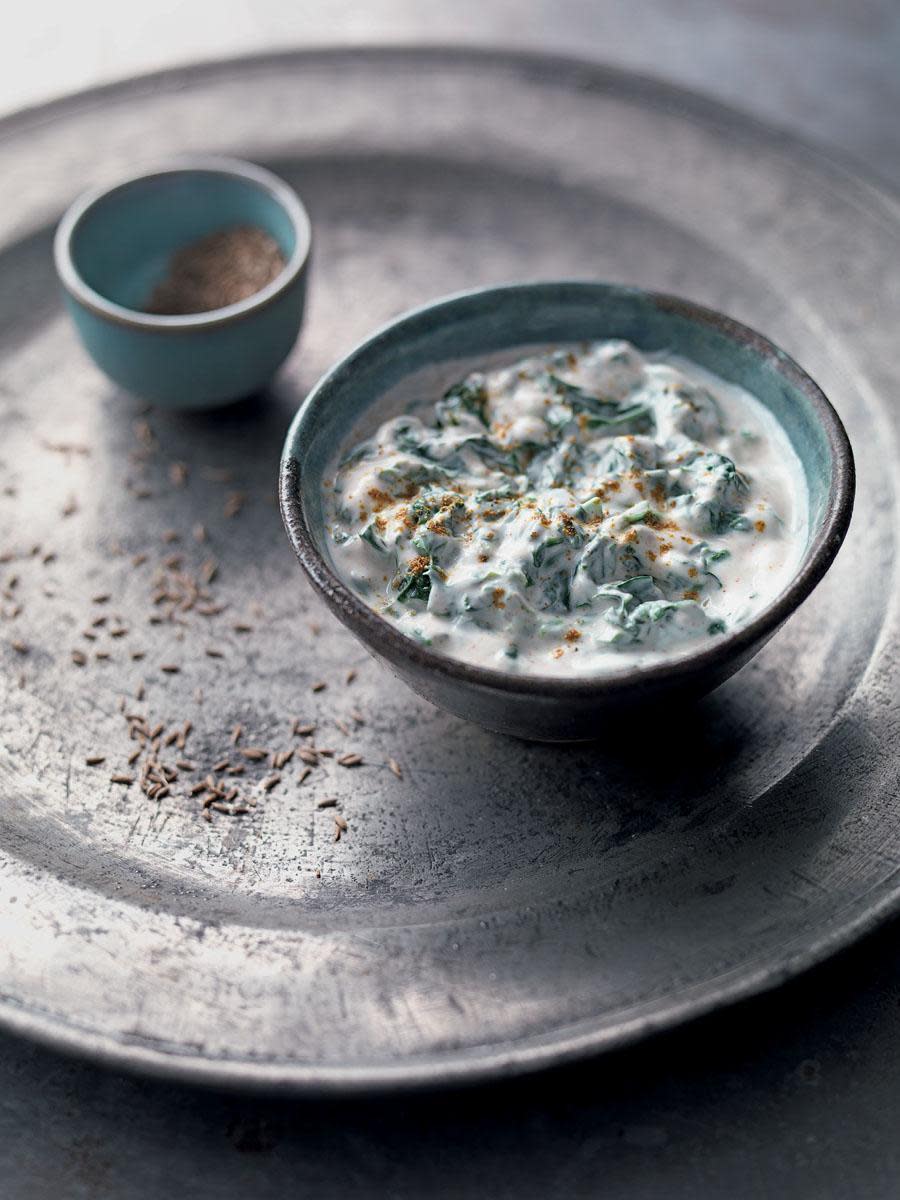 Spinach Raita from ‘Vegetarian India’