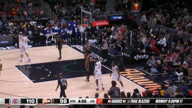 Kawhi Leonard with an and one vs the Atlanta Hawks