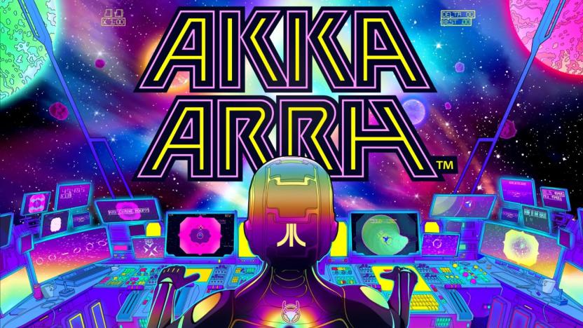 Psychedelic cover art for Atari's 'Akka Arrh' remake