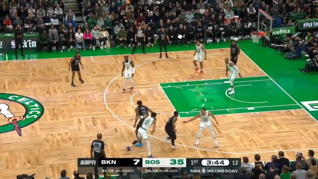 Nicolas Claxton with an alley oop vs the Boston Celtics