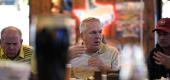 Customers at the bar inside Mo's Irish Pub on March 10 in Houston. (AP) 