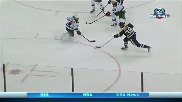 Boone Jenner roofs one on Niklas Backstrom