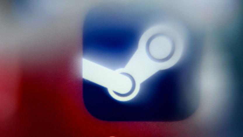 A photo taken on November 17, 2023 shows the logo of Steam, a video game digital distribution service and storefront developed by Valve Corporation, on a smartphone screen in Frankfurt am Main, western Germany. (Photo by Kirill KUDRYAVTSEV / AFP) (Photo by KIRILL KUDRYAVTSEV/AFP via Getty Images)